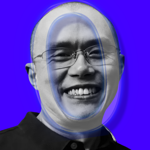Portrait with glowing 0 overlay